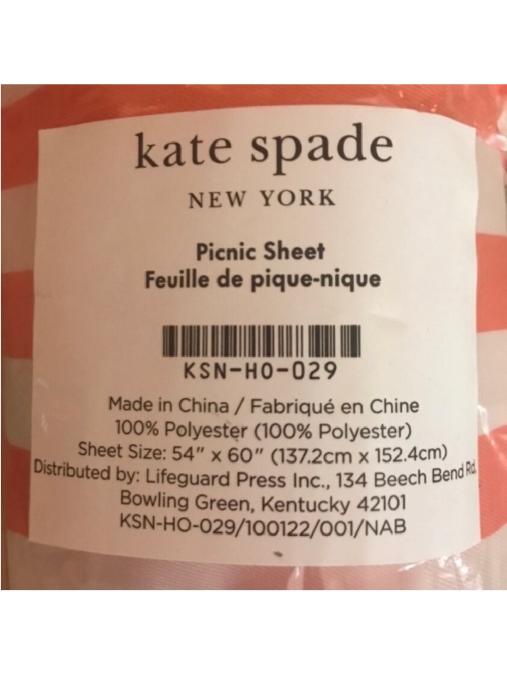 Kate Spade New York Lightweight Picnic Sheet/Blanket in Lemon Toss, 60” x 54” - Picture 12 of 13
